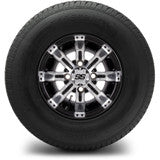 MODZ® 10" Tempest Machined Black Wheels & Street Tires Combo