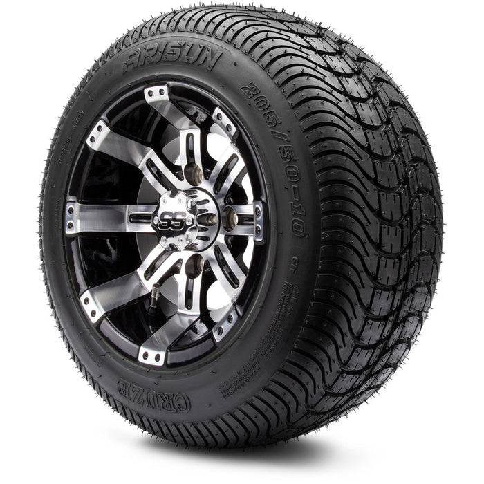 MODZ 10' Tempest Machined Black - Tire and Wheel Combo