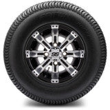 MODZ® 10" Tempest Machined Black Wheels & Street Tires Combo