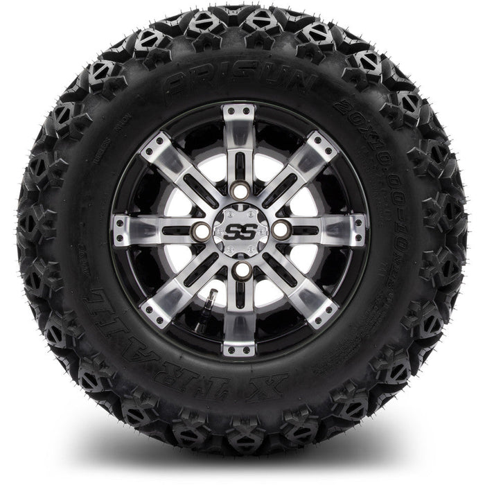 MODZ 10' Tempest Machined Black - Tire and Wheel Combo