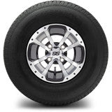 MODZ® 10" Storm Trooper Machined Black Wheels & Street Tires Combo