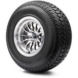 MODZ® 10" Medusa Machined Black Wheels & Street Tires Combo