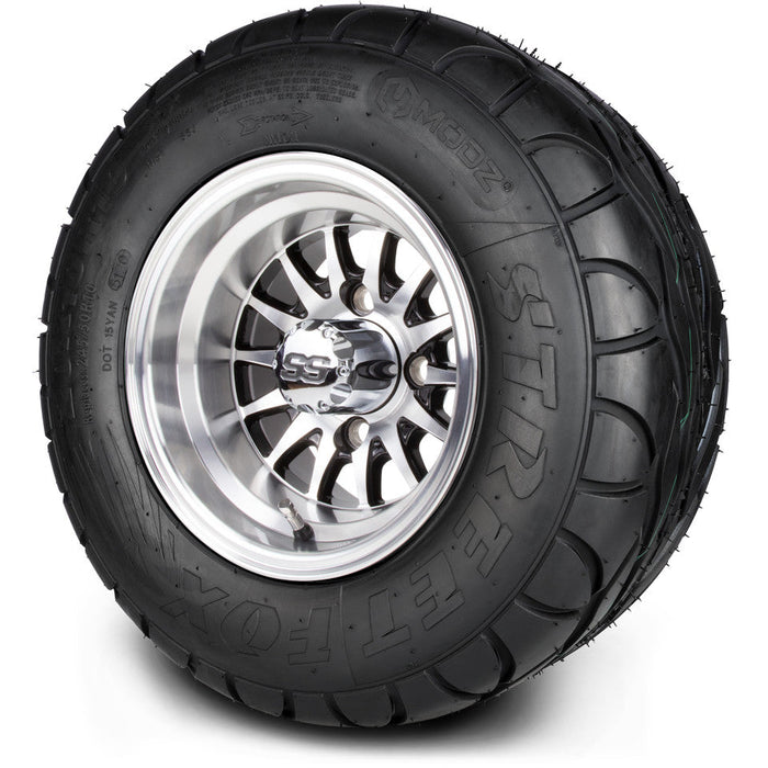 MODZ 10' Medusa Machined Black - LowPro Tire and Wheel Combo