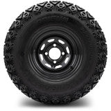 MODZ® 10" Steel D-Window Glossy Black Wheels & Off-Road Tires Combo