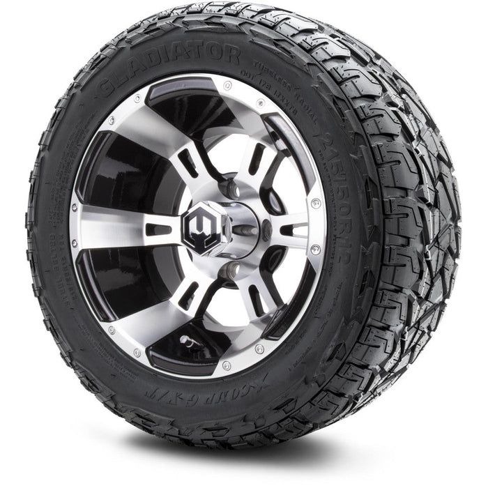 MODZ 12' Ambush Machined Black- Tire and Wheel Combo