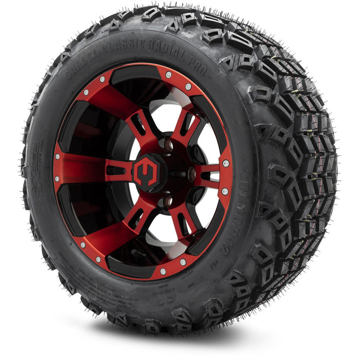 MODZ 12' Ambush Red & Black - Tire and Wheel Combo