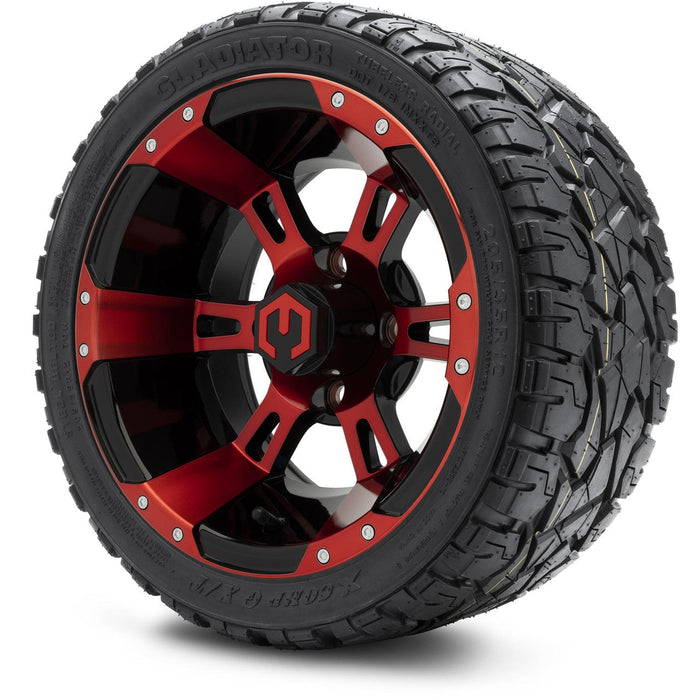 MODZ 12' Ambush Red & Black - Tire and Wheel Combo