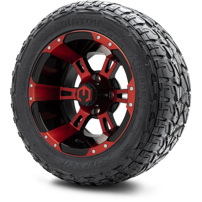 MODZ 12' Ambush Red & Black - Tire and Wheel Combo