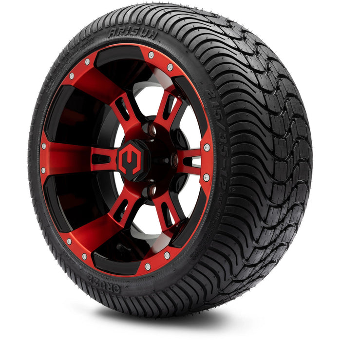 MODZ 12' Ambush Red & Black - Tire and Wheel Combo