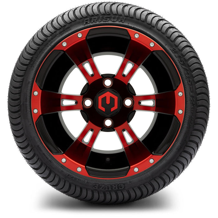 MODZ 12' Ambush Red & Black - Tire and Wheel Combo
