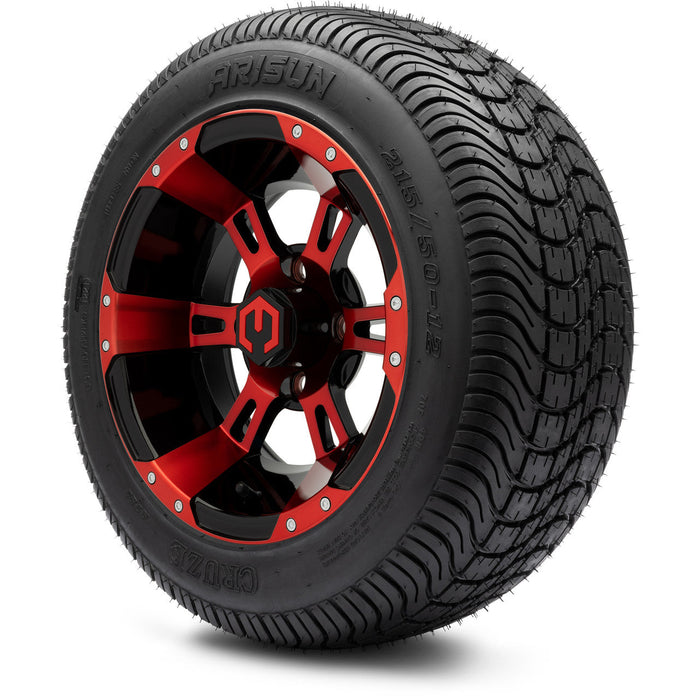 MODZ 12' Ambush Red & Black - Tire and Wheel Combo