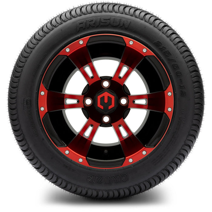 MODZ 12' Ambush Red & Black - Tire and Wheel Combo