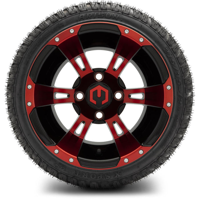 MODZ 12' Ambush Red & Black - Tire and Wheel Combo