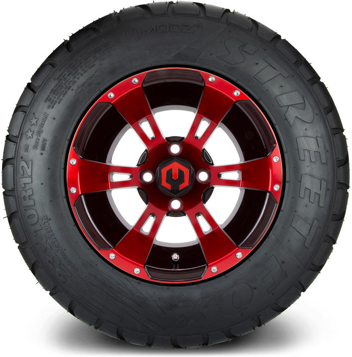 MODZ 12' Ambush Red & Black - Tire and Wheel Combo