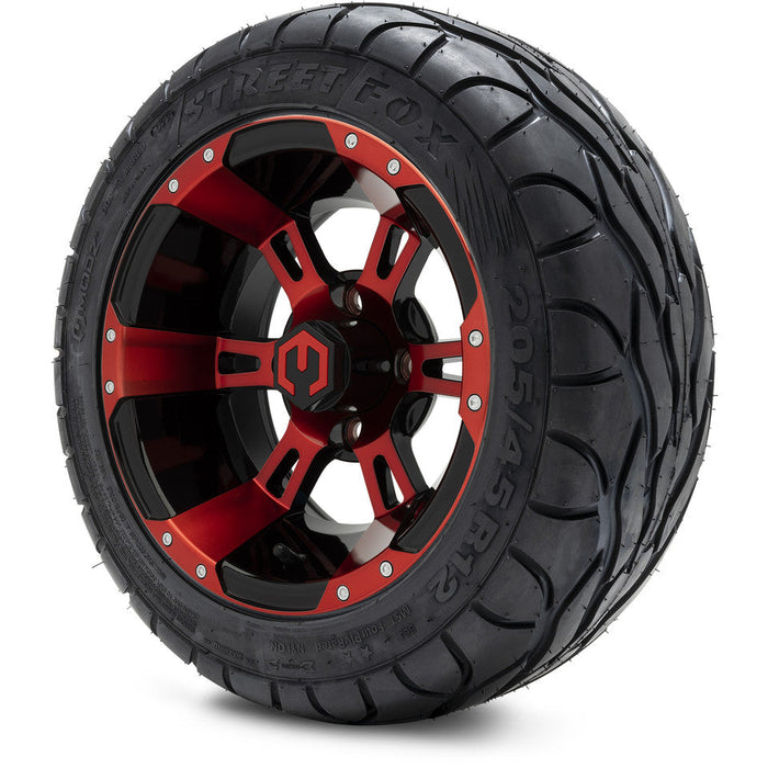 MODZ 12' Ambush Red & Black - Tire and Wheel Combo