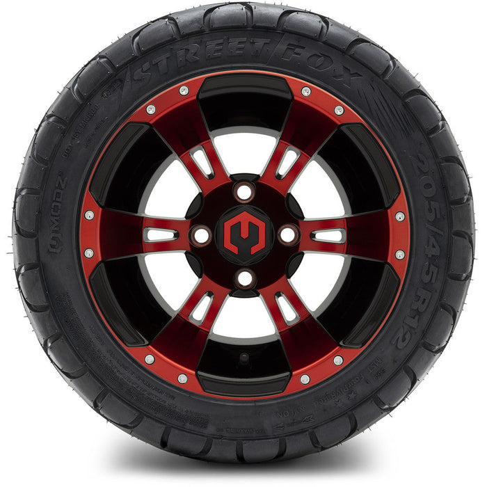 MODZ 12' Ambush Red & Black - Tire and Wheel Combo
