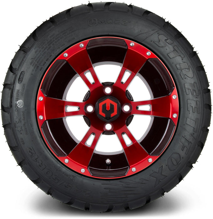 MODZ 12' Ambush Red & Black - Tire and Wheel Combo