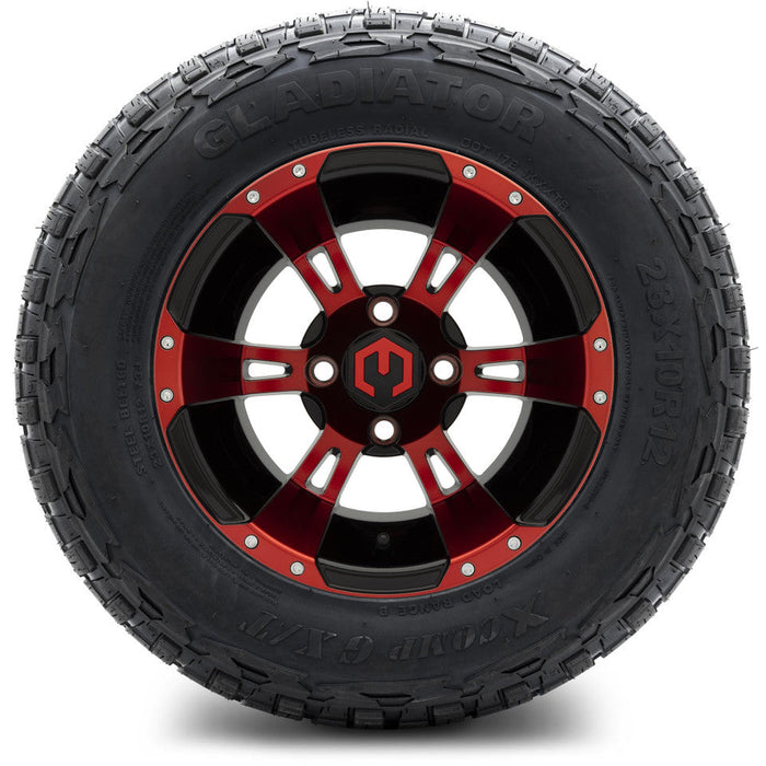MODZ 12' Ambush Red & Black - Tire and Wheel Combo