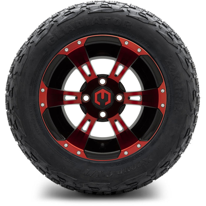 MODZ 12' Ambush Red & Black - Tire and Wheel Combo