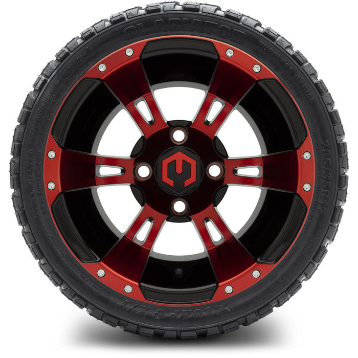 MODZ 12' Ambush Red & Black - Tire and Wheel Combo