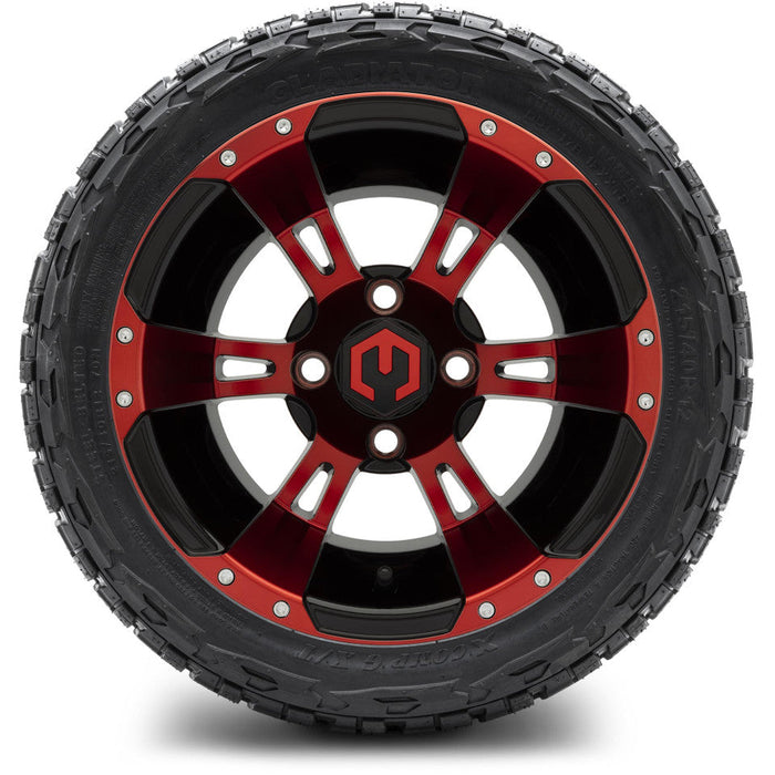 MODZ 12' Ambush Red & Black - Tire and Wheel Combo
