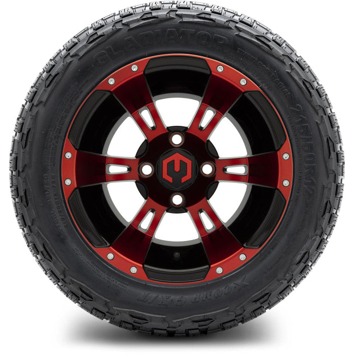 MODZ 12' Ambush Red & Black - Tire and Wheel Combo