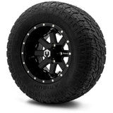 MODZ® 12" Assault Glossy Black with Ball Mill - Lifted Tires and Wheels Combo