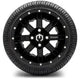 MODZ 12" Assault Glossy Black with Ball Mill Wheels & Street Tires Combo