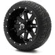 MODZ 12" Assault Glossy Black with Ball Mill Wheels & Street Tires Combo