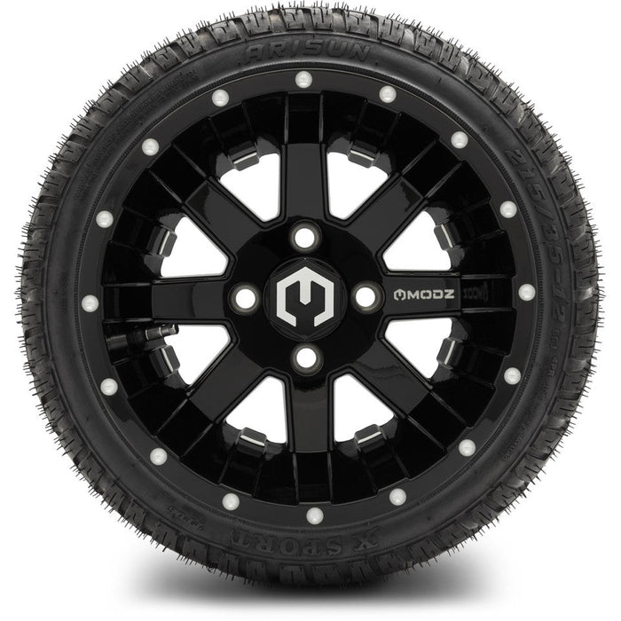 MODZ 12' Ambush Glossy Black - Tire and Wheel Combo