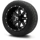 MODZ 12" Assault Glossy Black with Ball Mill Wheels & Street Tires Combo