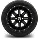 MODZ 12" Assault Glossy Black with Ball Mill Wheels & Street Tires Combo