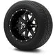 MODZ 12" Assault Glossy Black with Ball Mill Wheels & Street Tires Combo