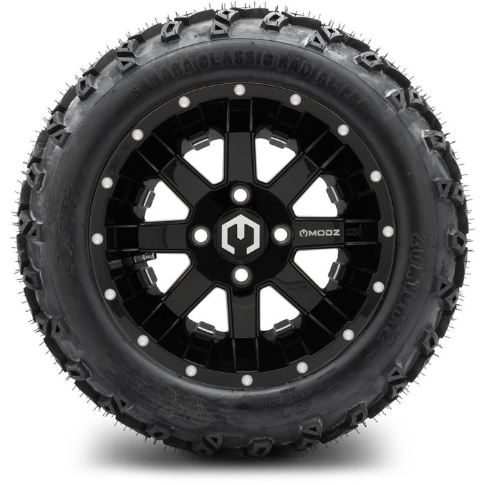 MODZ 12' Assault Glossy Black - Tire and Wheel Combo