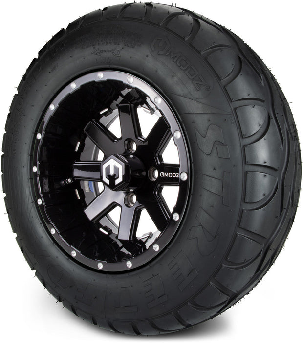 MODZ 12' Assault Glossy Black - Tire and Wheel Combo
