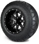 MODZ 12" Assault Glossy Black with Ball Mill Wheels & Street Tires Combo