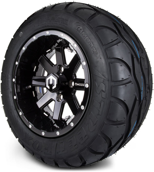MODZ 12' Assault Glossy Black - Tire and Wheel Combo