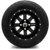 MODZ® 12" Assault Glossy Black with Ball Mill - Lifted Tires and Wheels Combo