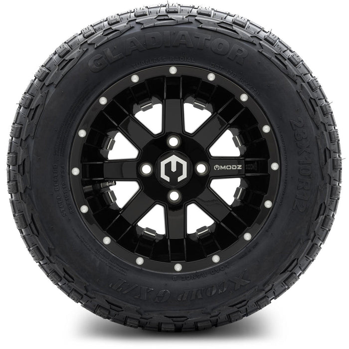 MODZ 12' Ambush Glossy Black - Tire and Wheel Combo