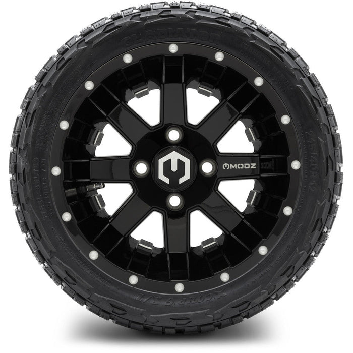 MODZ 12' Ambush Glossy Black - Tire and Wheel Combo