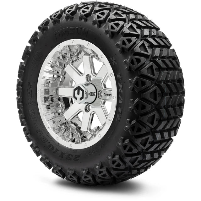 MODZ 12" Assault Chrome Wheels & Off-Road Tires Combo