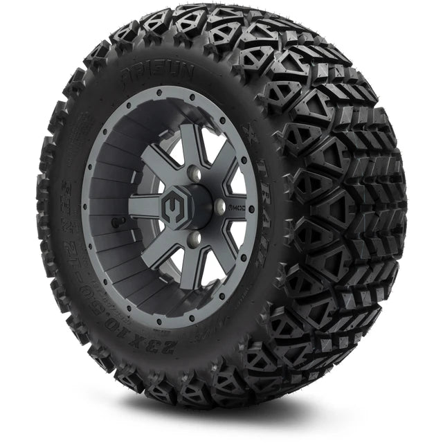 MODZ 12" Assault Matte Gunmetal Wheels & Off-Road Tires Combo