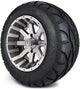 MODZ 12" Assault Machined Gunmetal Wheels & Street Tires Combo