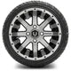MODZ 12" Assault Machined Black Wheels & Street Tires Combo