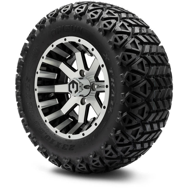 MODZ 12" Assault Machined Black Wheels & Off-Road Tires Combo