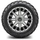 MODZ 12" Assault Machined Black Wheels & Off-Road Tires Combo