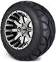 MODZ 12" Assault Machined Black Wheels & Street Tires Combo