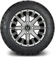 MODZ 12" Assault Machined Black Wheels & Street Tires Combo