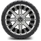 MODZ 12" Assault Machined Black Wheels & Off-Road Tires Combo