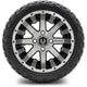 MODZ 12" Assault Machined Black Wheels & Off-Road Tires Combo